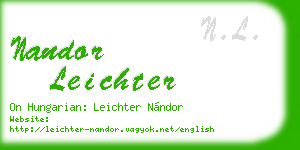 nandor leichter business card